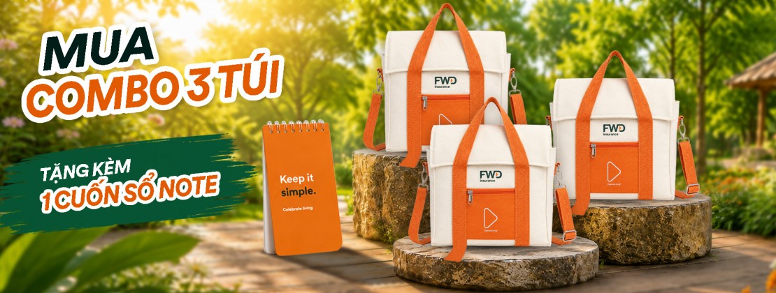 COMBO 3 TÚI CANVAS TẶNG 1 SỔ NOTE