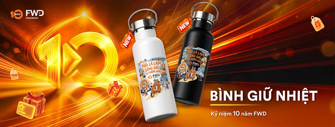 Banner Bình Giữ Nhiệt Kỷ Niệm 10 Năm