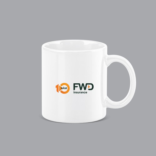 LY SỨ KỶ NIỆM 10 NĂM (TRẮNG) 