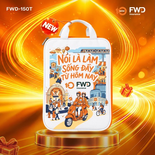 TÚI ĐỰNG LAPTOP KỶ NIỆM 10 NĂM (TRẮNG) 